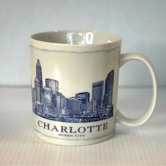 2008 Starbucks- Charlotte NC City Mug Architect design style 18oz -Ceramic Cup - Picture 1 of 9